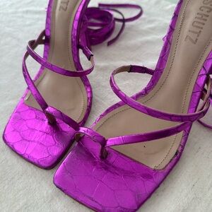 Schutz metallic heels